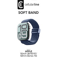 Cellularline Cinturino Soft Band Apple Watch 38/40/41/42 (SERIES 10/11) Blu