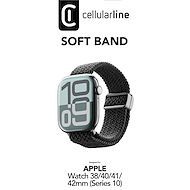 Cellularline Cinturino Soft Band Apple Watch 38/40/41/42 (SERIES 10/11) Nero