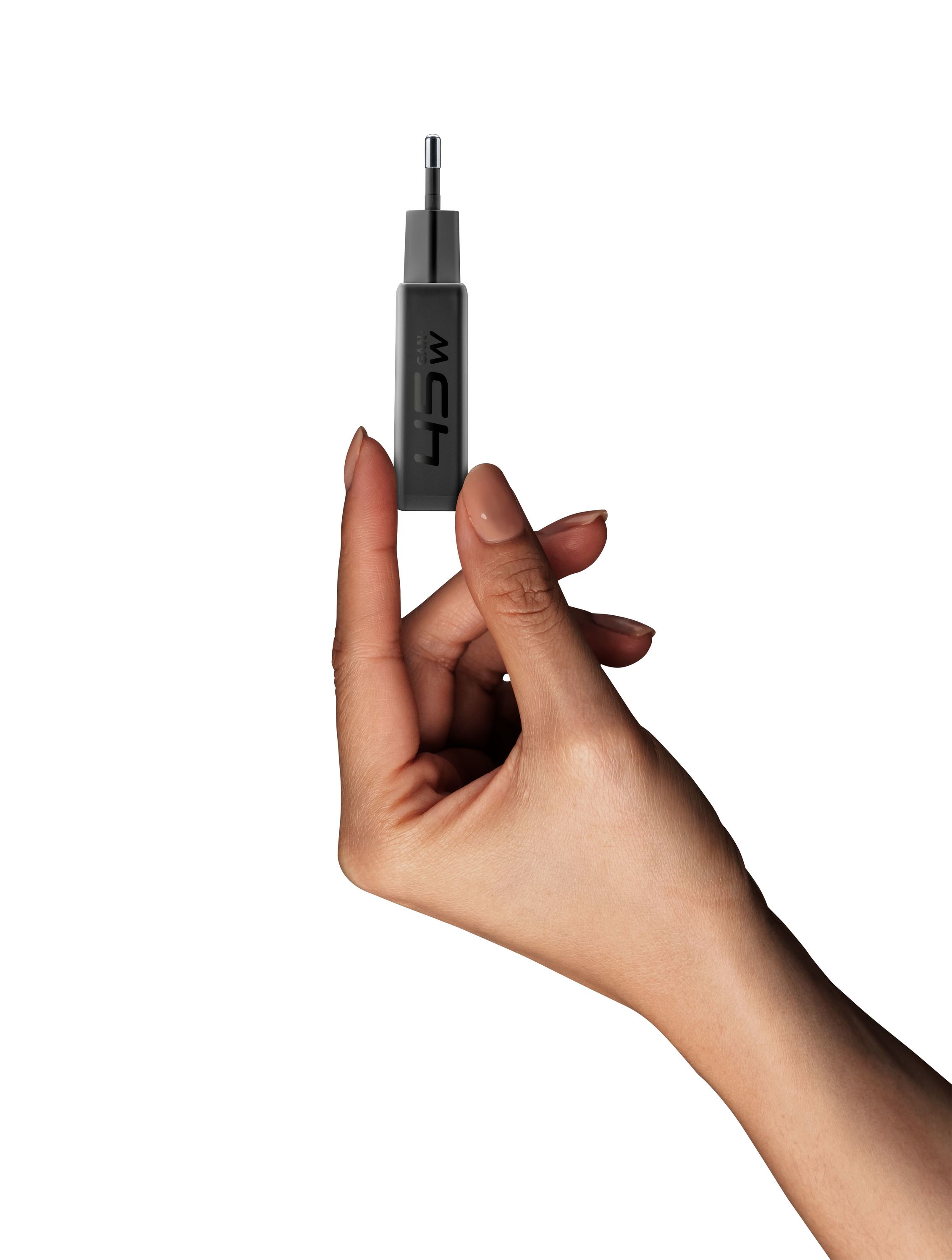 Cellularline Caricatore Dual USB A +C 45W Nero