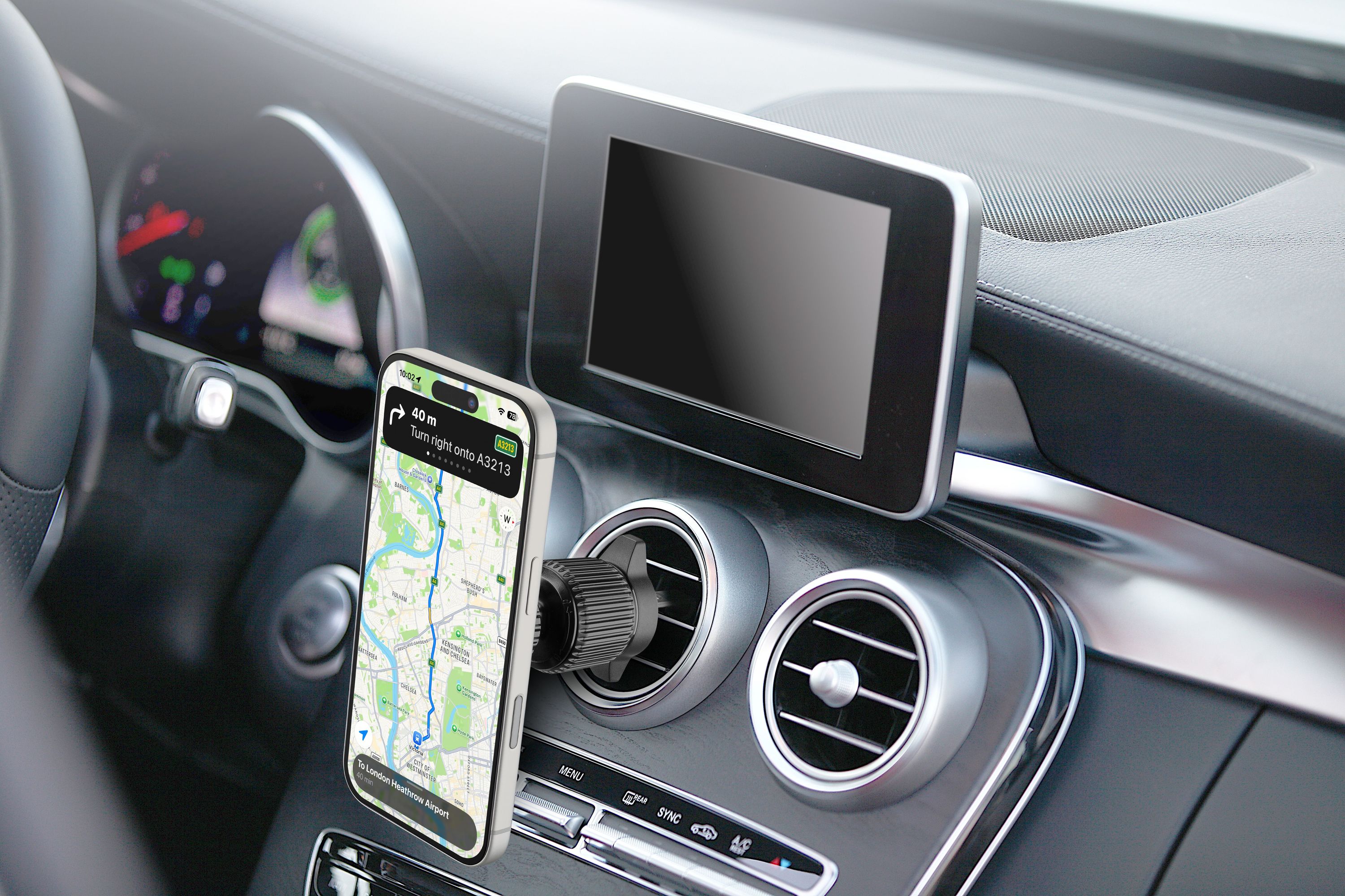 Cellularline Supporto auto per smartphone Magsafe Nero