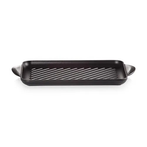Le Creuset Grill rettangolare Tradition in ghisa 32x22CM Nero Matt