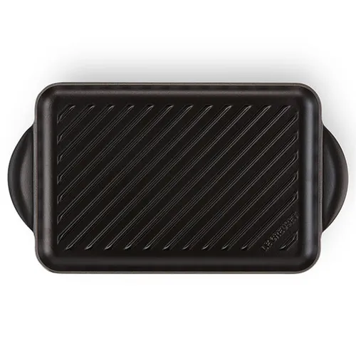 Le Creuset Grill rettangolare Tradition in ghisa 32x22CM Nero Matt