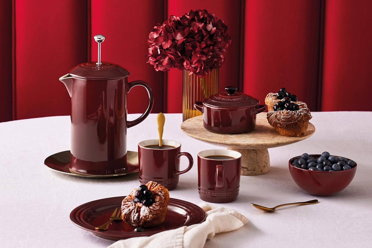 Le Creuset Mini Cocotte rotonda in gres vetrificato 10CM Garnet