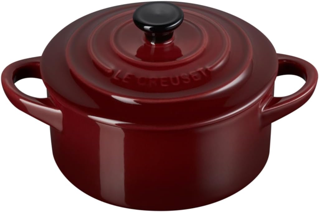 Le Creuset Mini Cocotte rotonda in gres vetrificato 10CM Garnet