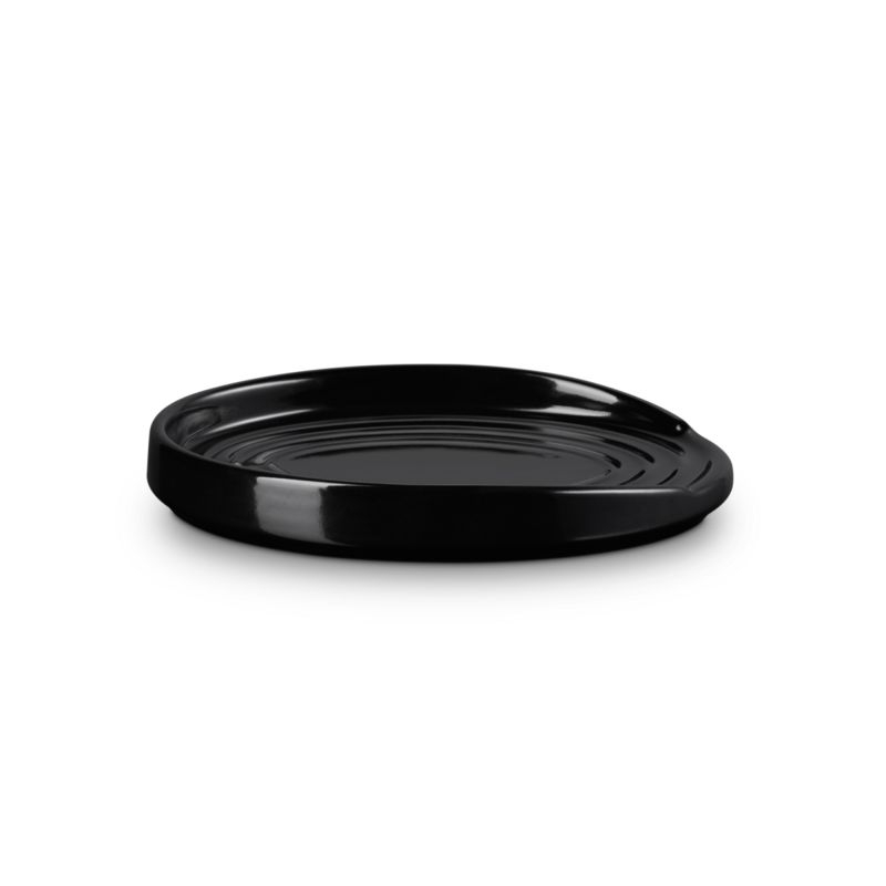 Le Creuset Poggiamestolo ovale in gres vetrificato 16CM Nero lucido