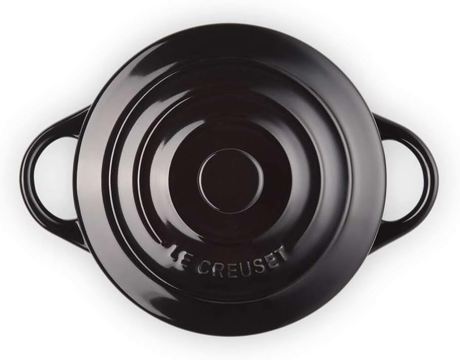 Le Creuset Mini Cocotte rotonda in gres vetrificato 10CM Nero lucido