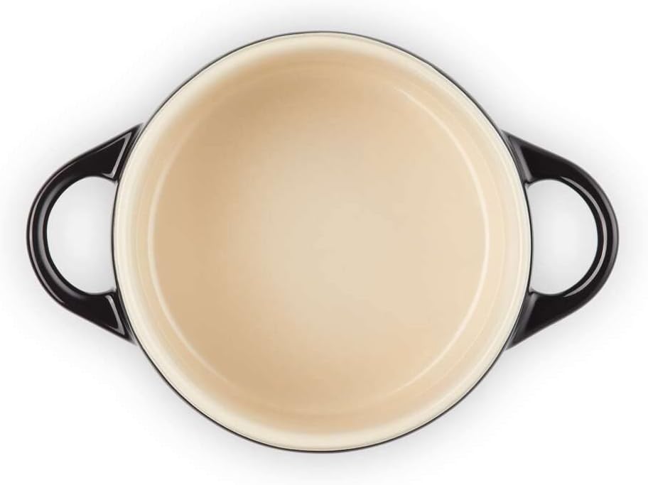 Le Creuset Mini Cocotte rotonda in gres vetrificato 10CM Nero lucido