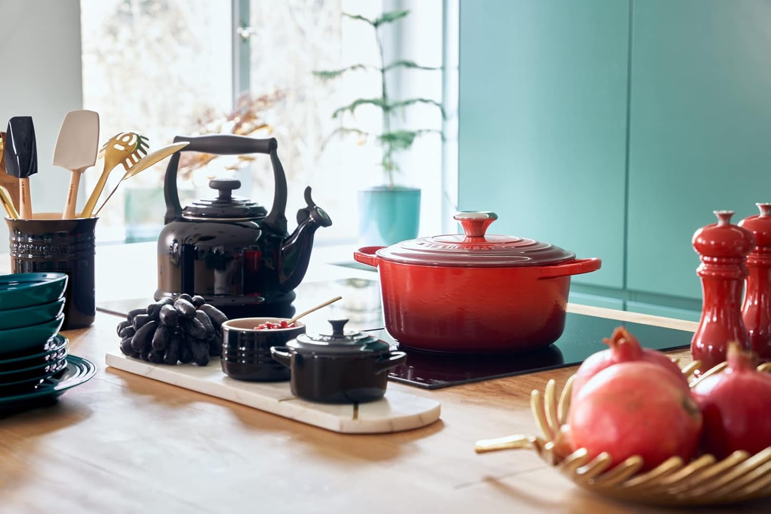 Le Creuset Mini Cocotte rotonda in gres vetrificato 10CM Nero lucido
