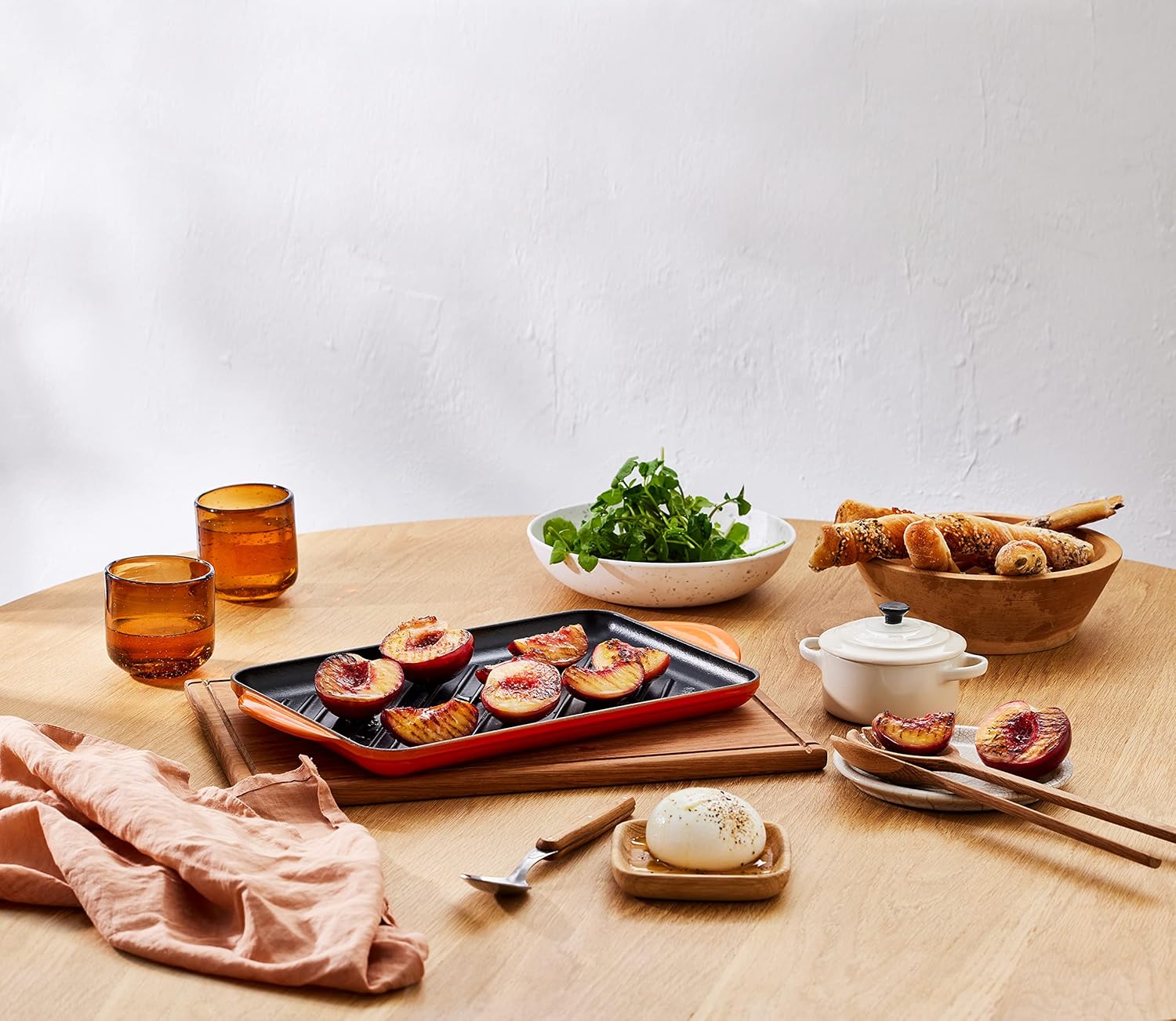 Le Creuset Grill rettangolare Tradition in ghisa 32x22CM Sea Salt