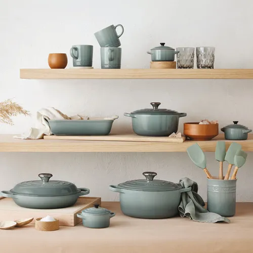 Le Creuset Mini Cocotte rotonda in gres vetrificato 10CM Sea Salt