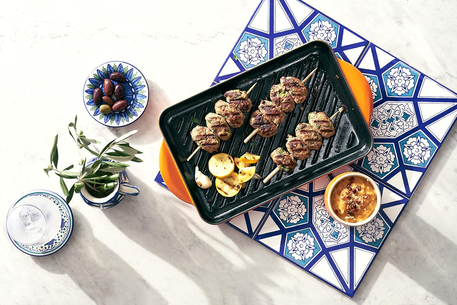 Le Creuset Grill rettangolare Tradition in ghisa 32x22CM Nuit