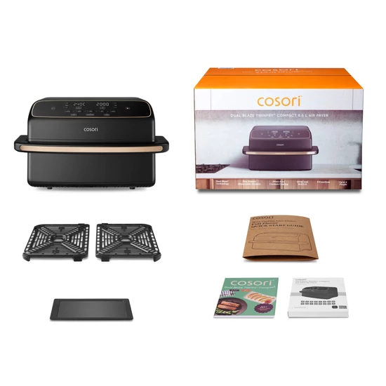 Cosori Friggitrice ad Aria Dual Blaze Twinfry 8,6L Nero