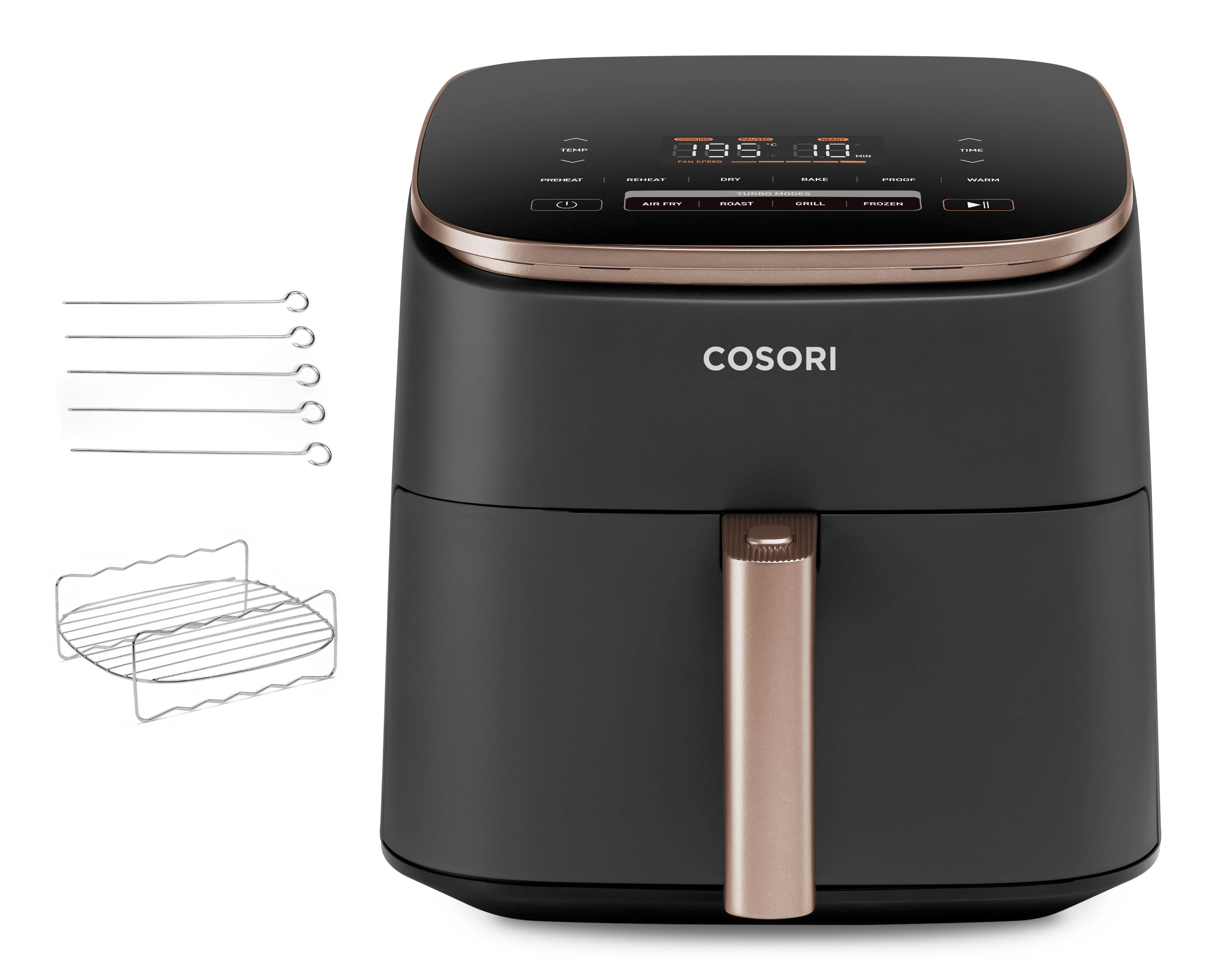 Cosori Friggitrice ad Aria Turbo Blaze Chef Edition 6L Nero Oro Rosa