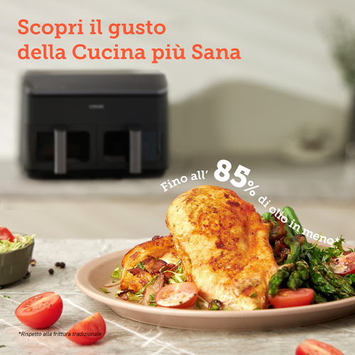Cosori Friggitrice ad Aria Dual Basket 8.5L Nero Argento