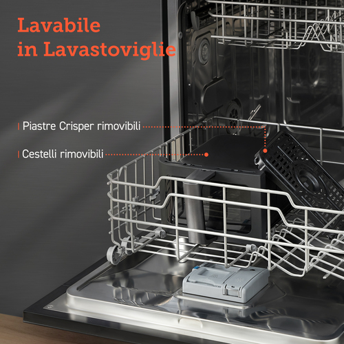 Cosori Friggitrice ad Aria Dual Basket 8.5L Nero Argento