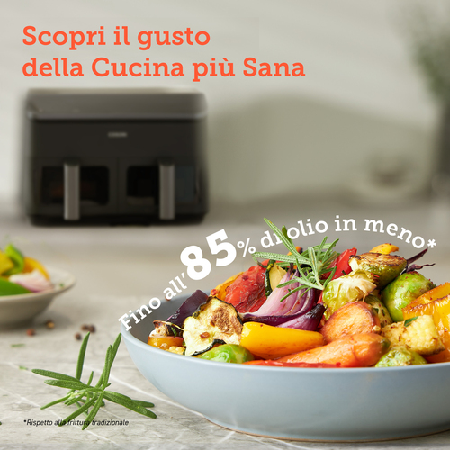 Cosori Friggitrice ad Aria Dual Basket 8.5L Nero Argento