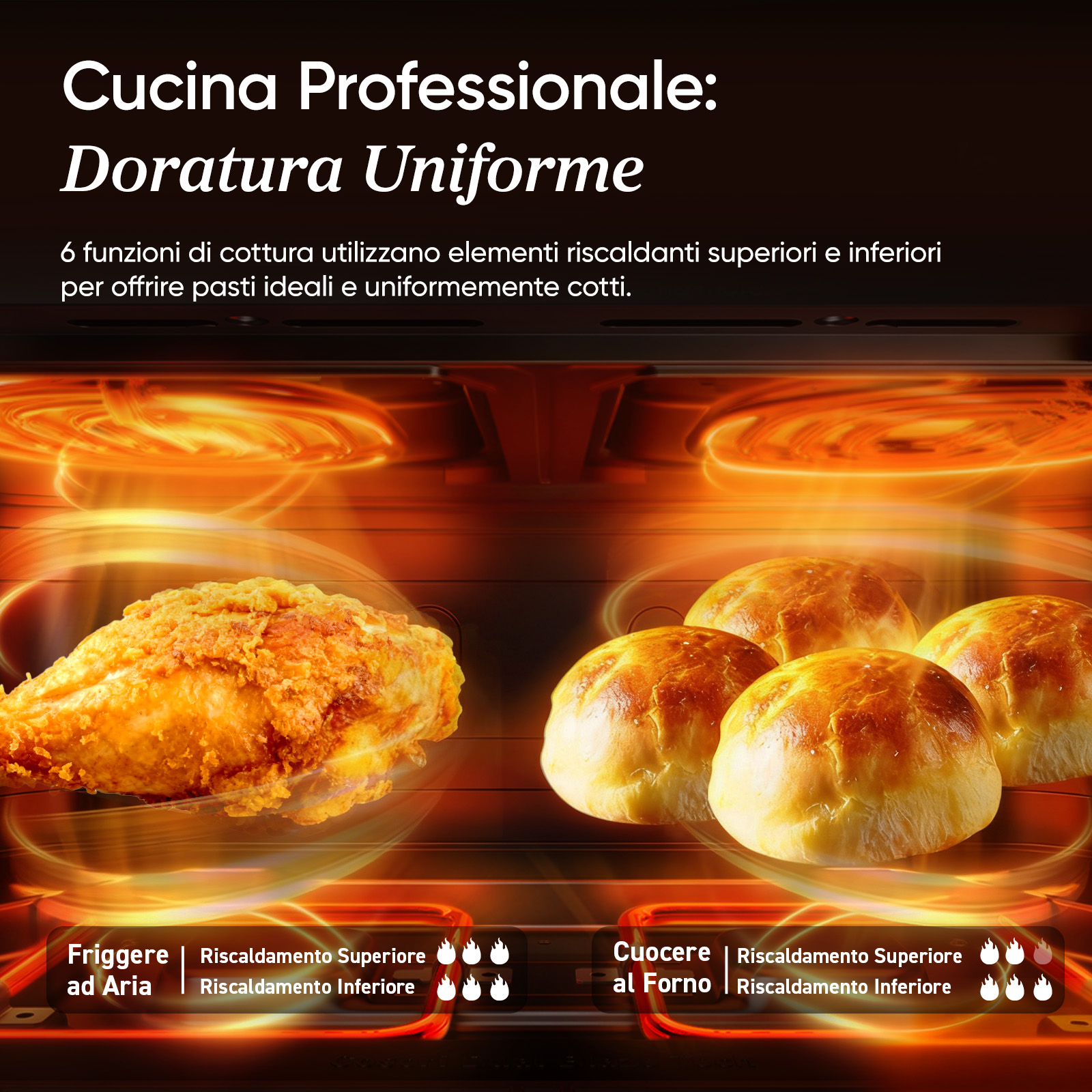 Cosori Friggitrice ad Aria Dual Blaze Twinfry™ Chef Edition 10L Grigio Rose Gold