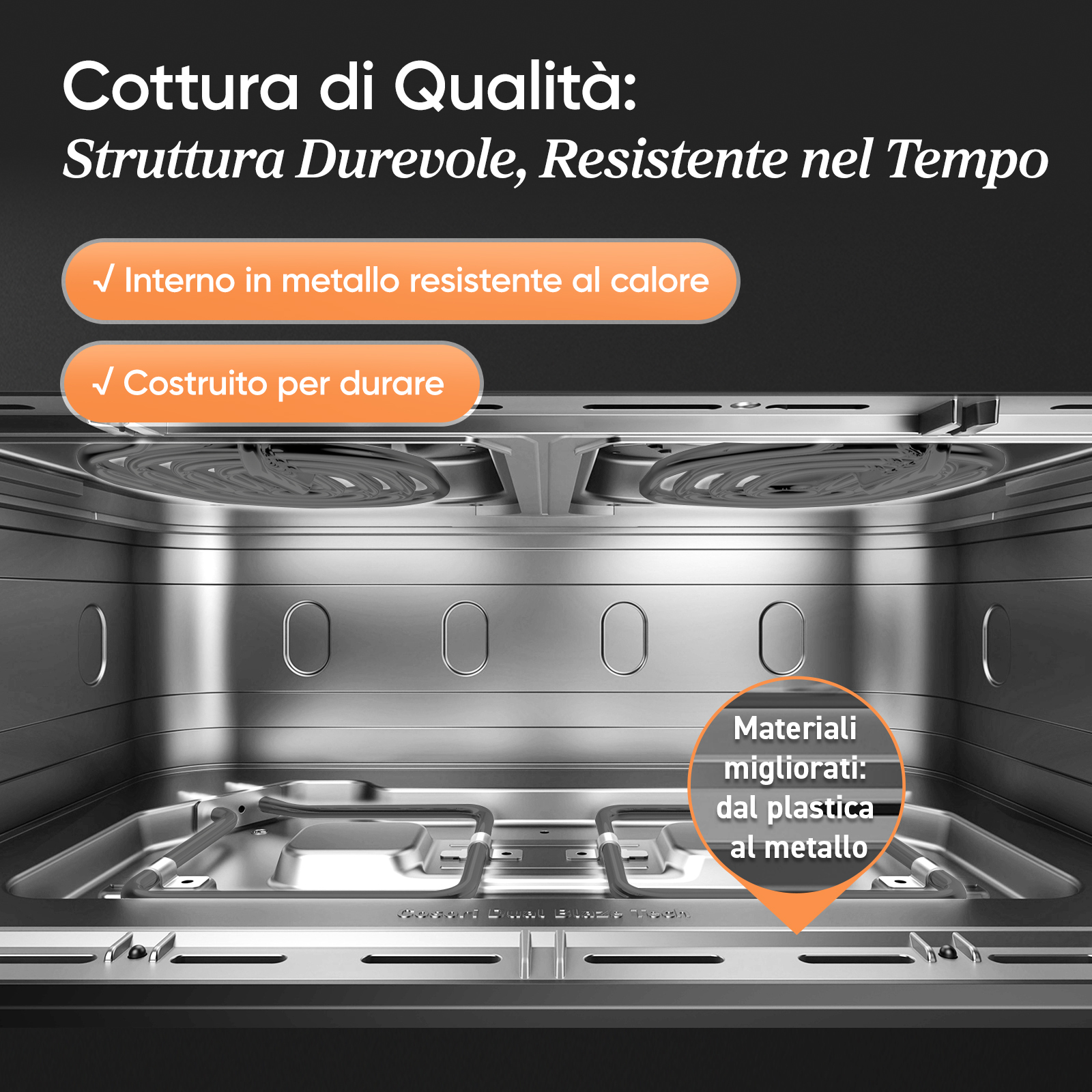 Cosori Friggitrice ad Aria Dual Blaze Twinfry™ Chef Edition 10L Grigio Rose Gold