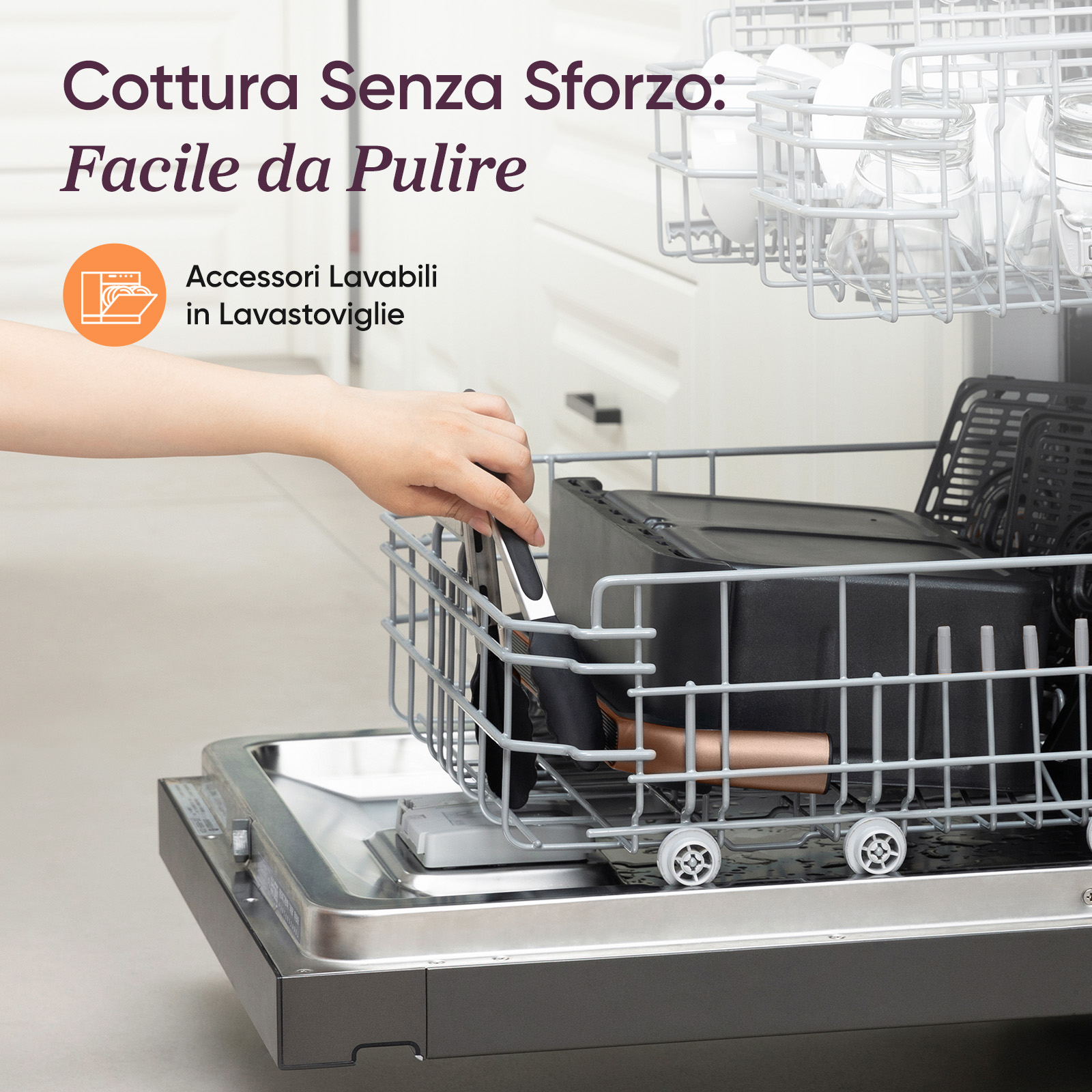 Cosori Friggitrice ad Aria Dual Blaze Twinfry™ Chef Edition 10L Grigio Rose Gold