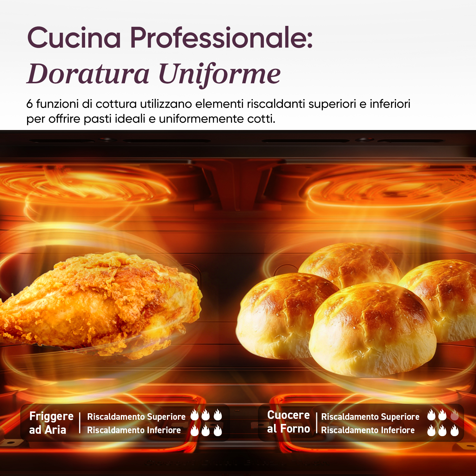 Cosori Friggitrice ad Aria Dual Blaze Twinfry™ Chef Edition 10L Bianco Rose Gold
