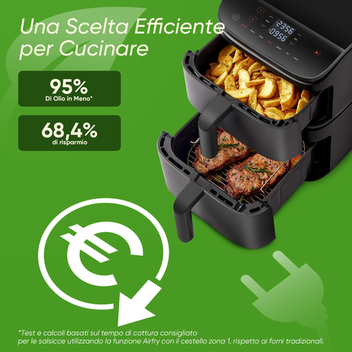 Cosori Friggitrice ad Aria Turbo Tower 10.8L Nero