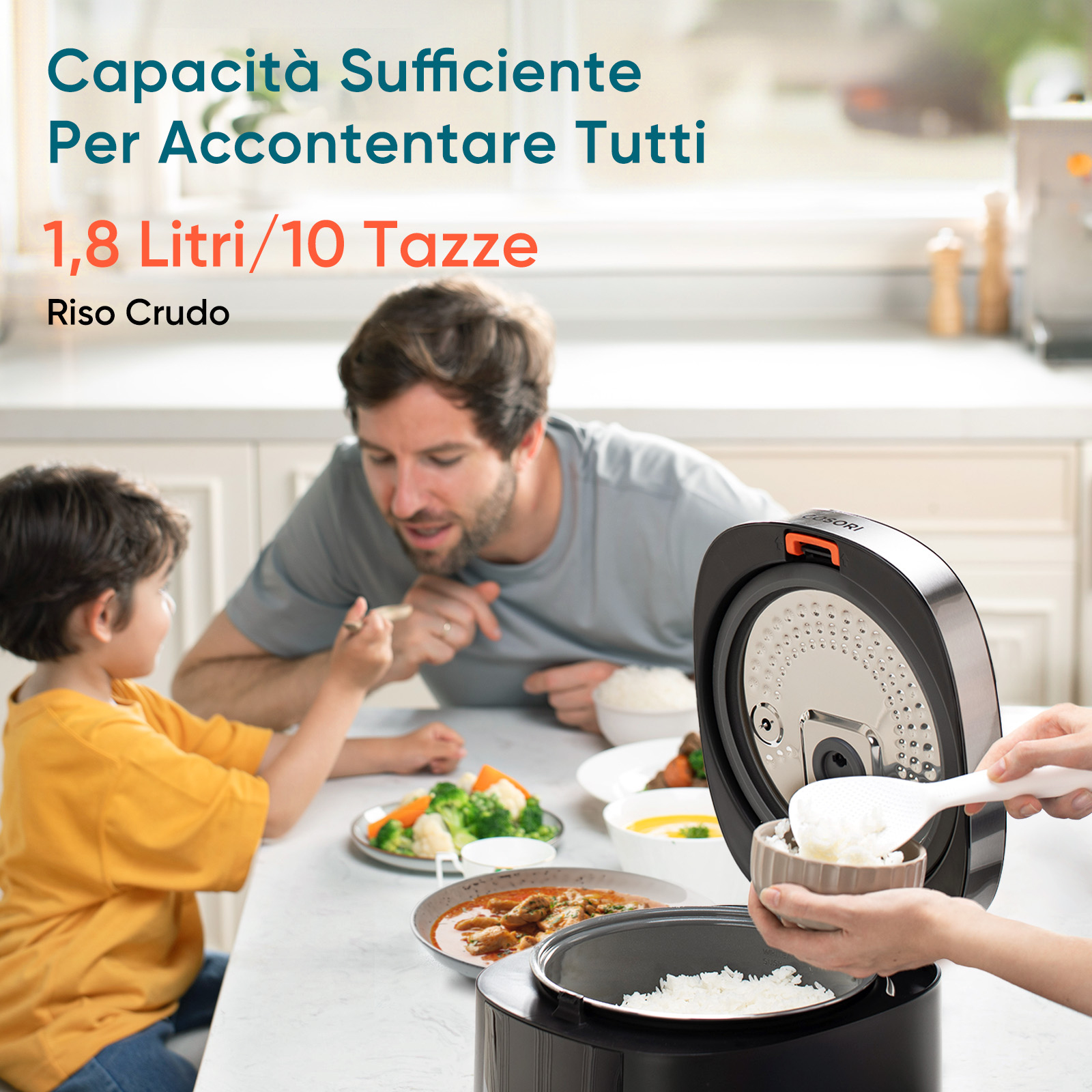 Cosori Cuociriso Multifunzione 5L Nero