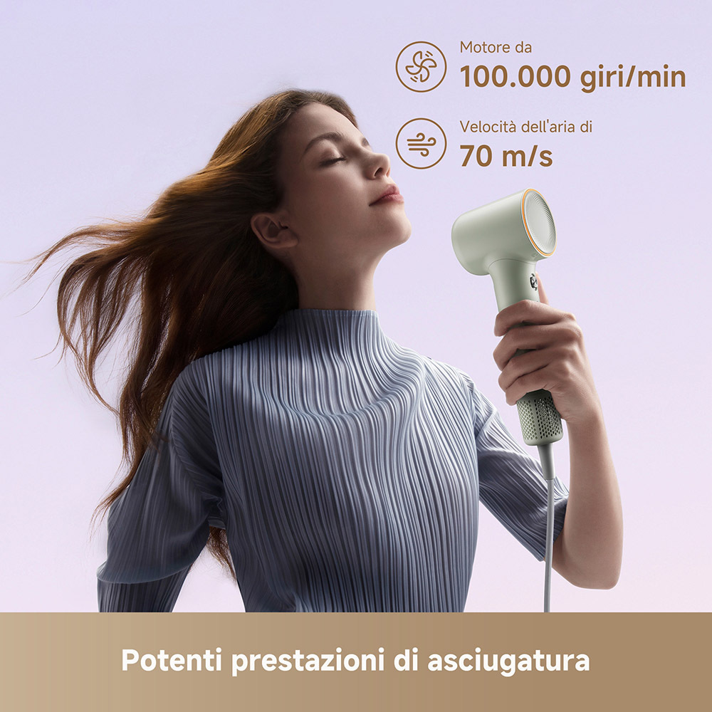 Dreame Asciugacapelli Mini Flow Portatile Dreminiflow-gr Green