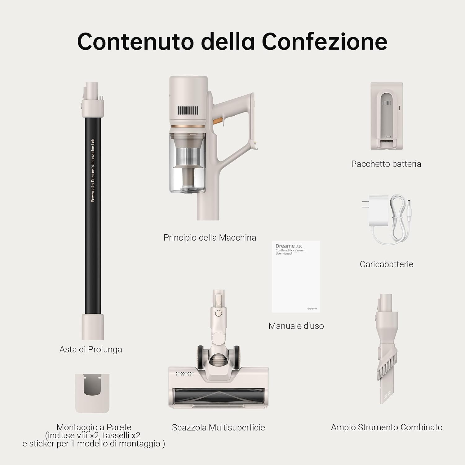 Dreame Aspirapolvere senza fili U10 Dreu10 Bianco