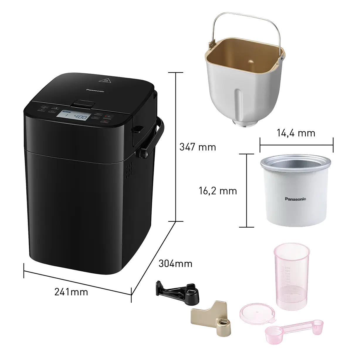 Panasonic Macchina del Pane & Ice Cream Maker Sd-pmc101kxe Nero