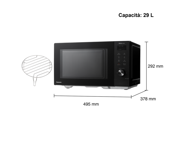 Panasonic Microonde 29L con Grill Nn-ct56rbepg Nero