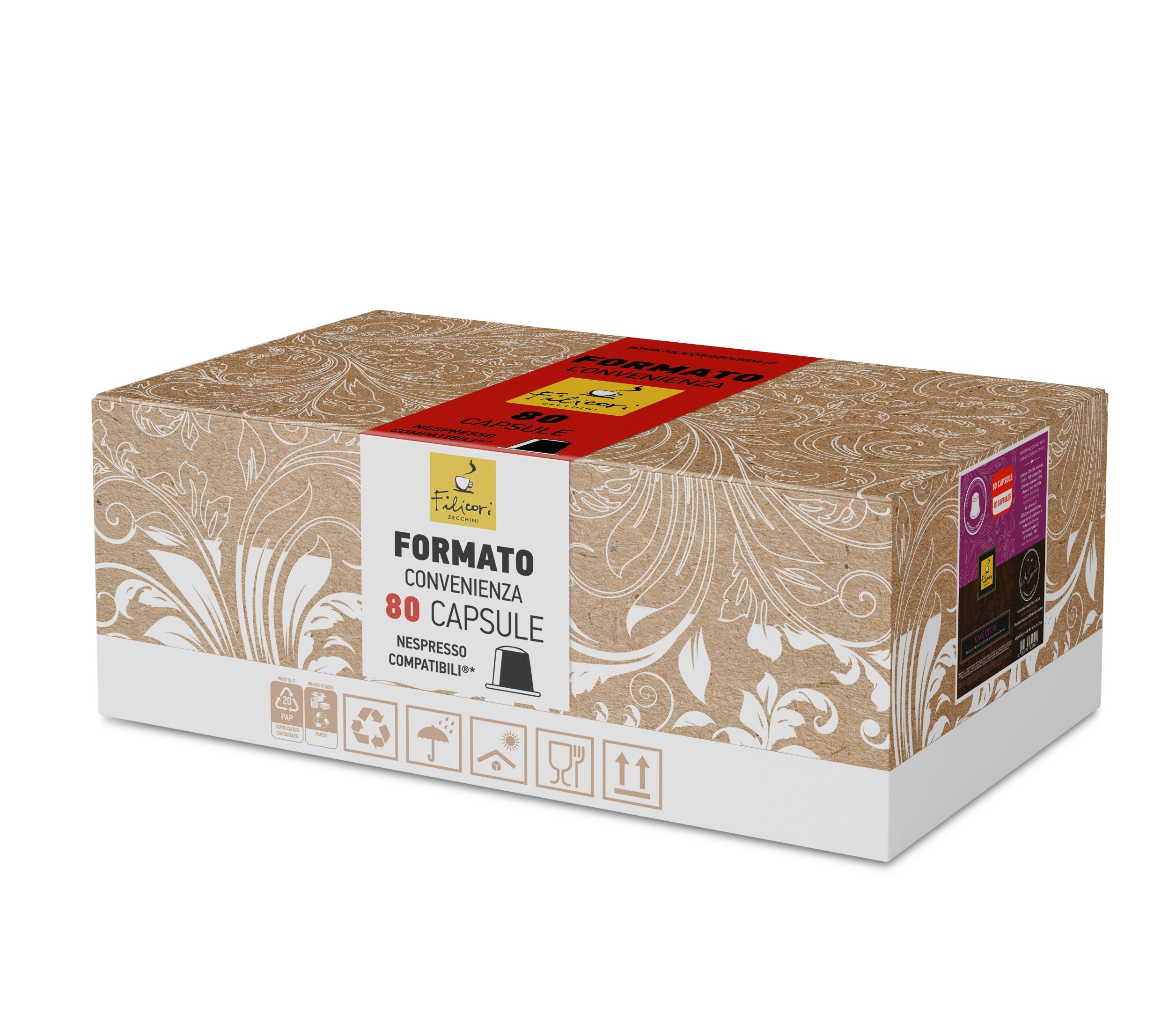 Filicori Zecchini 80 Capsule Compatibili Nespresso Kave’ Decaffeinato