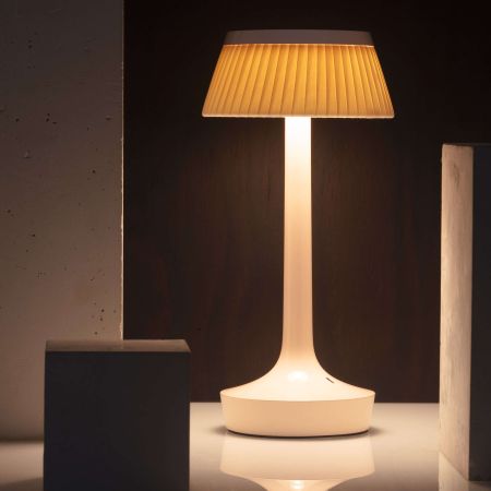 Flos - BON JOUR UNPLUGGED BIANCO Lampada da tavolo portatile