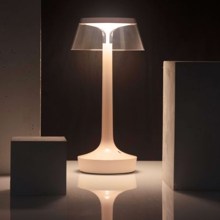 Flos - BON JOUR UNPLUGGED ROSA CHIARO Lampada da tavolo portatile