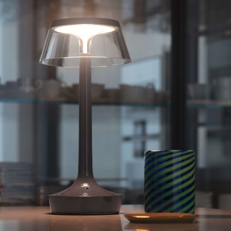Flos - BON JOUR UNPLUGGED GRIGIO SCURO Lampada da tavolo portatile