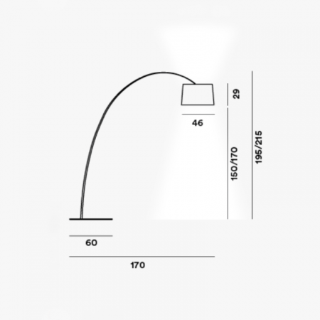 Foscarini - Twiggy Grigio Lampada da Terra