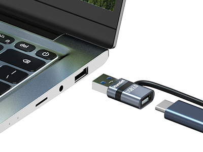 Hamlet Adattatore da USB-A 3.0 Maschio a USB-C Femmina  Xtms200a