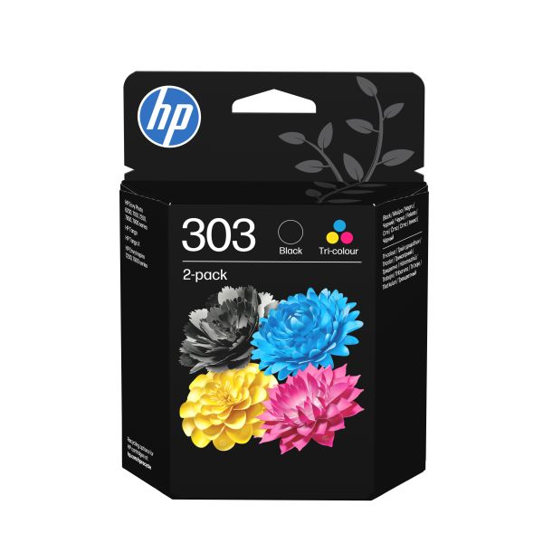 Hp 2 Cartucce Toner Nero/Tricromia Originali HP 303 COMBO PACK 3ym92ae#30a