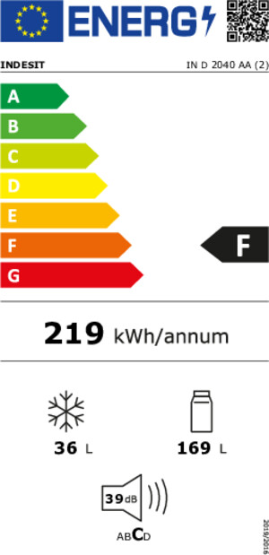 Indesit Frigo 1p incasso - In D 2040 Aa | Comet