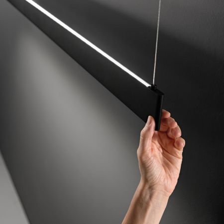 Ideal Lux - Steel Slim Accent 1200 mm Bianco Lampada a Sospensione