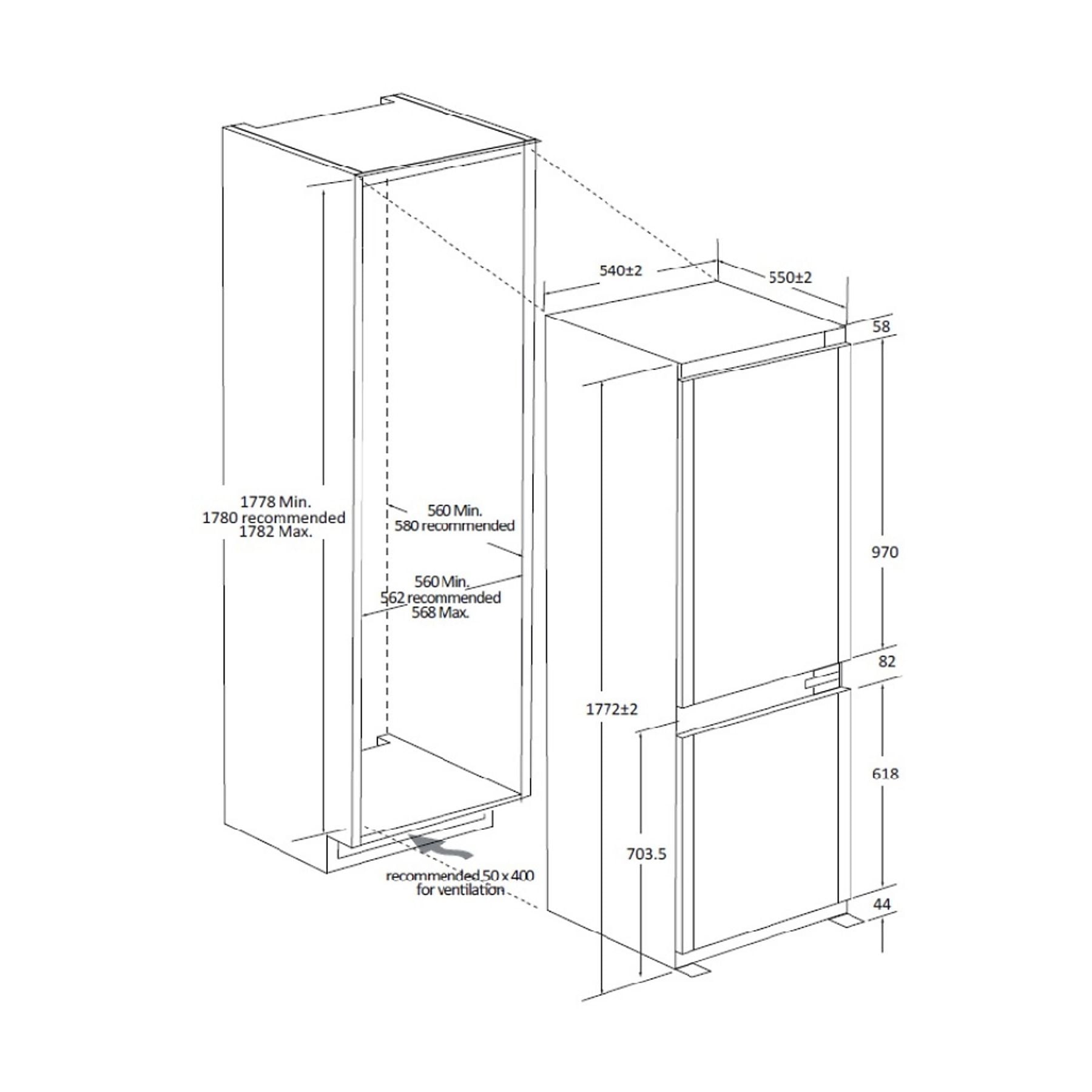 Haier Frigorifero da incasso Hbqw5518d Bianco