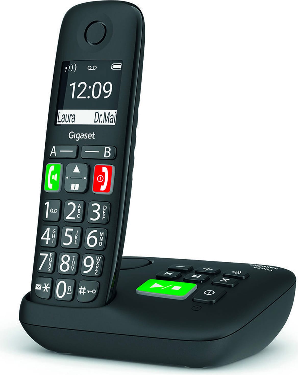 Brondi Bravo Platinum Nero – Telefono Fissa Con Display Luminoso, Vivavoce E Rubrica 50 Numeri