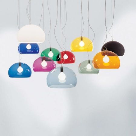 Kartell - FL/Y small D.38 Cristallo Lampada a Sospensione