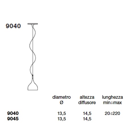 Kartell - E' SOSPENSIONE SO 40W E14 CRIST 9040/b4