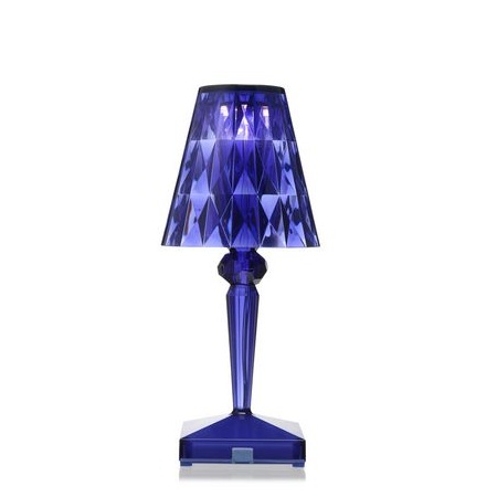 Kartell - Battery Lampada da Tavolo Trasparente Blu