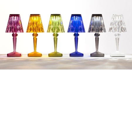 Kartell - Battery Lampada da Tavolo Trasparente Blu