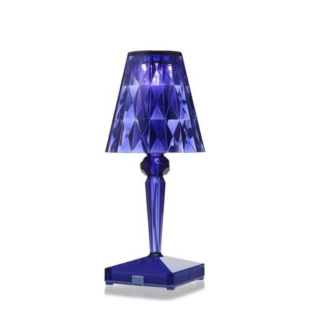 Kartell - Battery Lampada da Tavolo Trasparente Blu