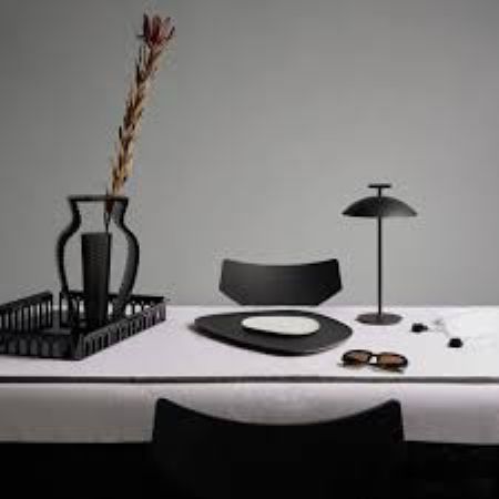 Kartell - Mini Geen-A Battery Nero Lampada da Tavolo Ricaricabile