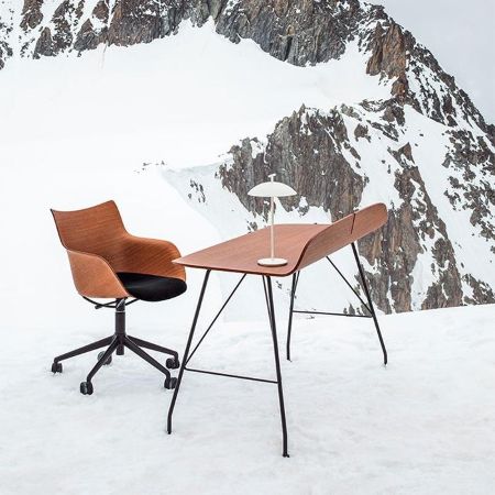 Kartell - Mini Geen-A Battery Nero Lampada da Tavolo Ricaricabile