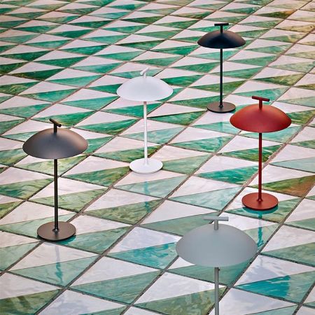 Kartell - Mini Geen-A Battery Nero Lampada da Tavolo Ricaricabile