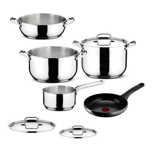 Emsan Cemre Set Pentole In Acciaio Inox - 8 Pezzi, Lavabili In Lavastoviglie